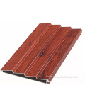 Wood grain treated aluminum extruded shutters